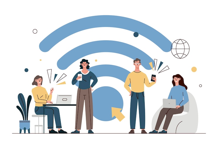 Vector wifi zone concept