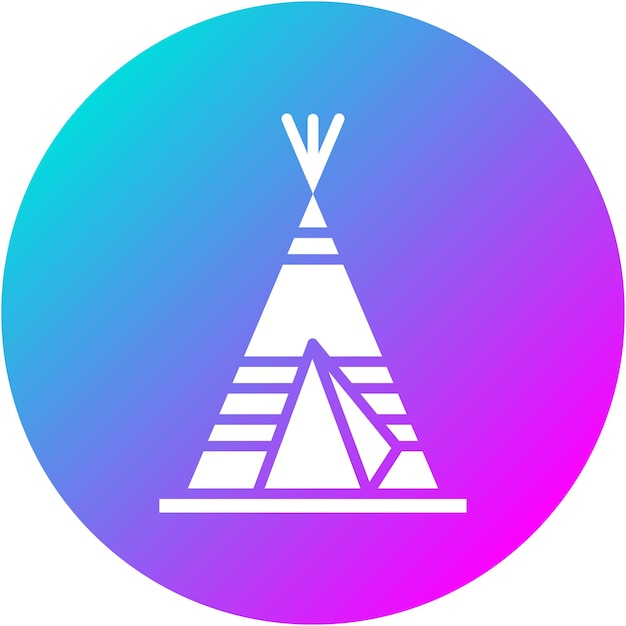 Vector wigwam vector icon can be used for type of houses iconset