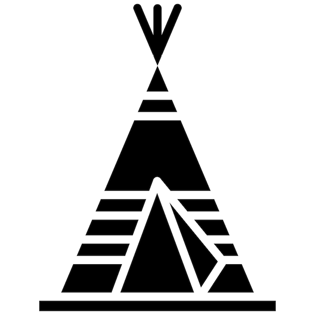Wigwam Vector Illustratie Stijl