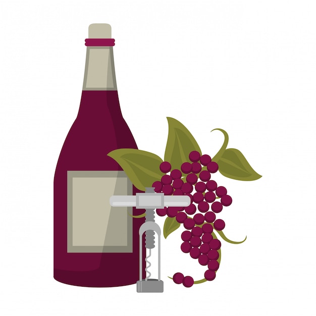 Vector wijn en gastronomie concept
