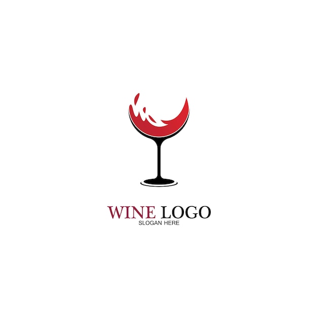 Wijn logo ontwerp template.vector illustratie van pictogram-vector