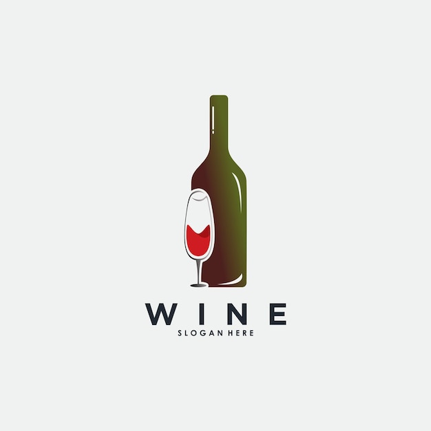 Wijn logo ontwerp vector illutration