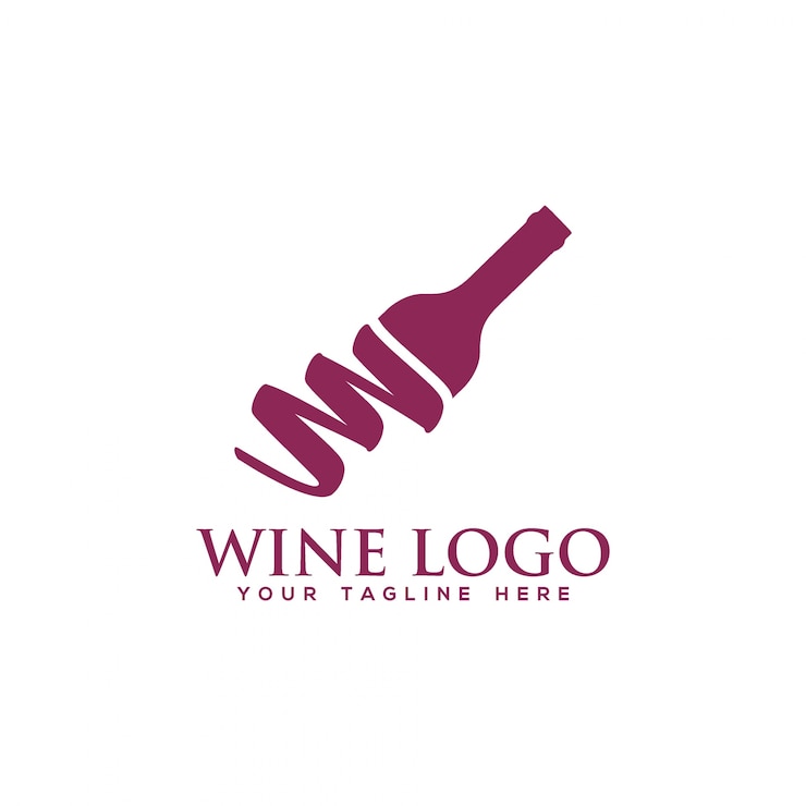 Wijn logo vector sjabloon