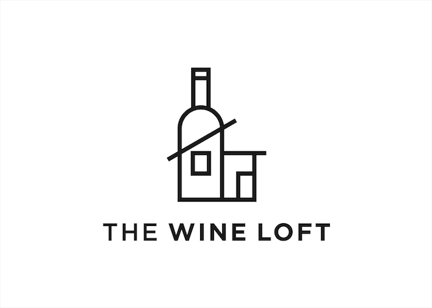 wijn stad logo ontwerp vectorillustratie