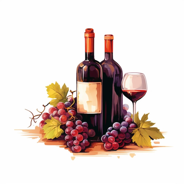 wijn vector illustratie ontwerp achtergrond rood grafisch glas set alcohol wijnmakerij drinken pa