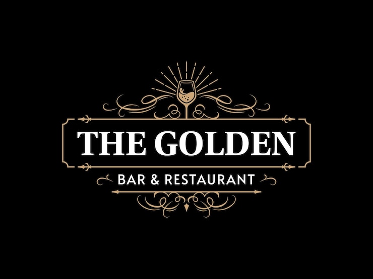 Wijnbar en restaurant sierlijke vintage typografie logo met decoratief sier bloeien frame