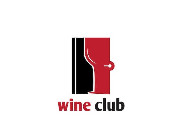 Wijnclub restaurant glazen drank bar logo ontwerp