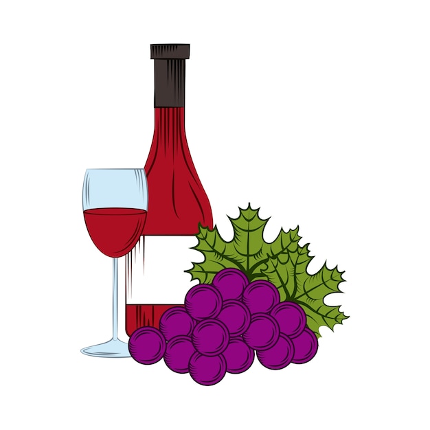 wijnfles en wijnglas