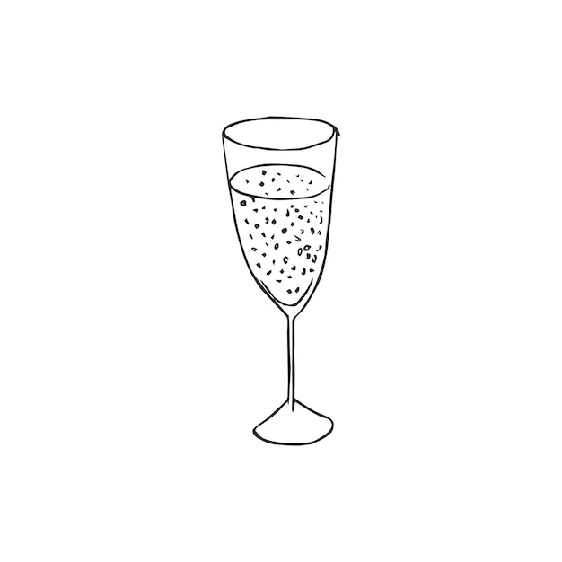 wijnglas geïsoleerd op een witte achtergrond vectorillustratie