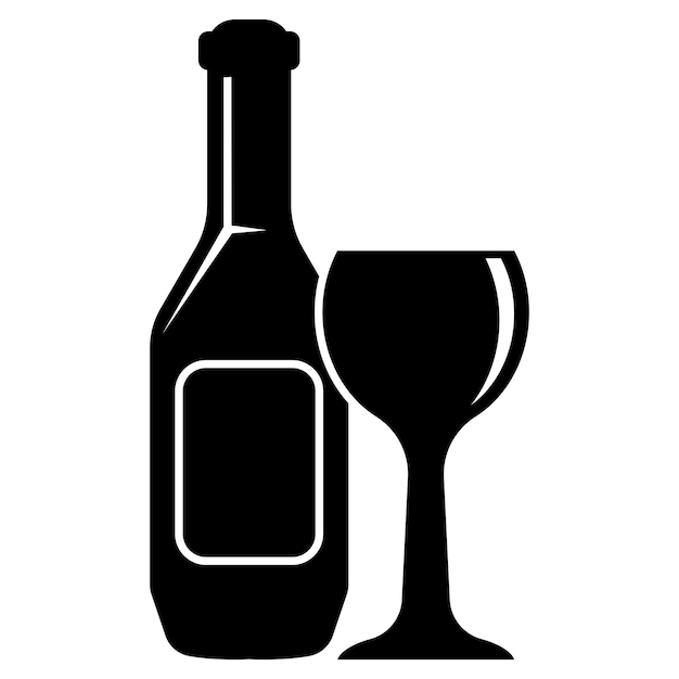 Wijnglas pictogram vector illustratie sjabloon