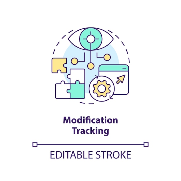 Wijziging tracking concept icoon