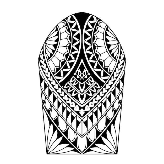 Wikkel rond arm Polynesisch tattoo-ontwerp Patroon Aboriginal Samoaanse illustratie EPS10