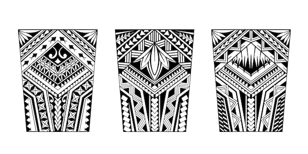 Wikkel rond arm Polynesische tattoo decorontwerp Patroon Aboriginal Samoaanse illustratie EPS10