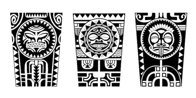 Wikkel rond arm Polynesische tattoo decorontwerp Patroon Aboriginal Samoaanse illustratie EPS10