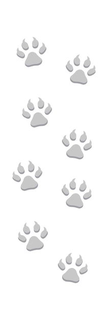 Wild animal footprint flat icon Lion steps