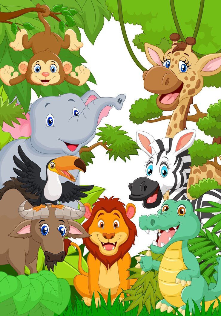 वेक्टर wild animal in the jungle