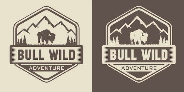 Wild animal logo badge