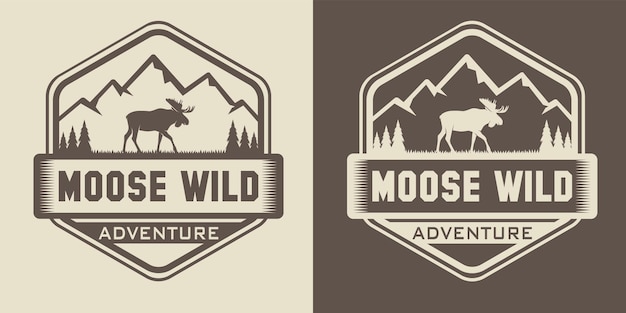 wild animal logo badge