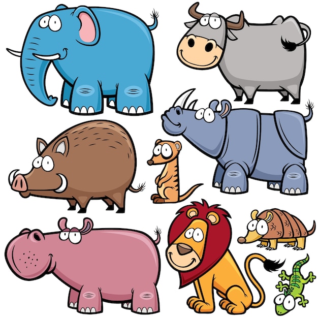 Wild animals cartoons
