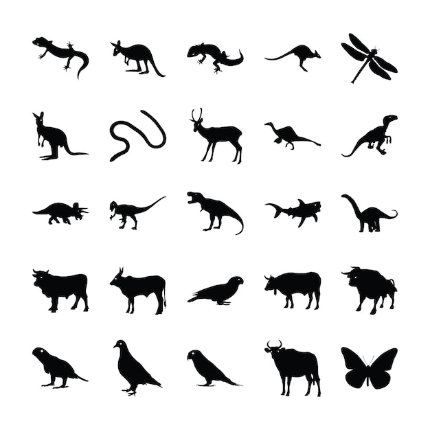 Wild Animals Filled pictograms