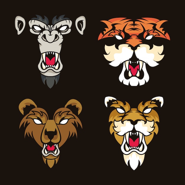 Vector wild animals spirit creative