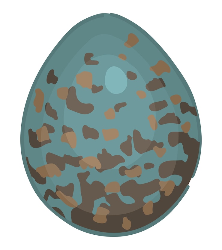 वेक्टर wild bird egg clipart spring time doodle vector illustration in cartoon style isolated on white