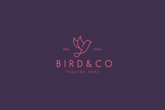Wild Bird Nature Life illustratie Logo en huisstijl