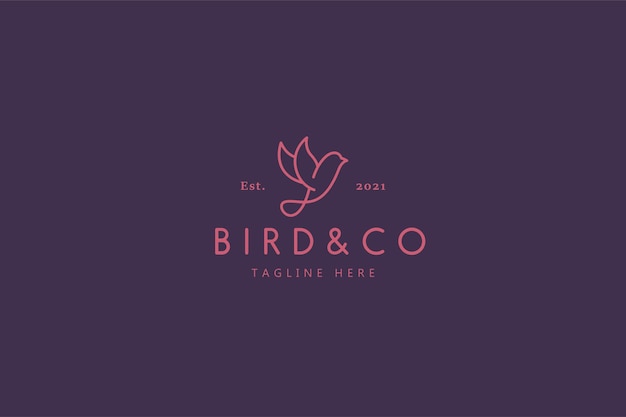 Wild bird nature life illustratie logo en huisstijl