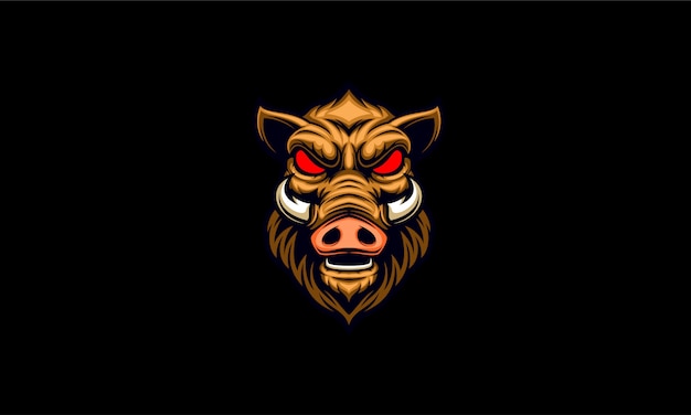 Wild boar emblem logo