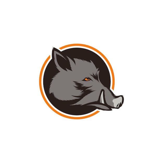 wild boar head vector logo