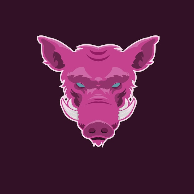 Wild boar logo mascot template