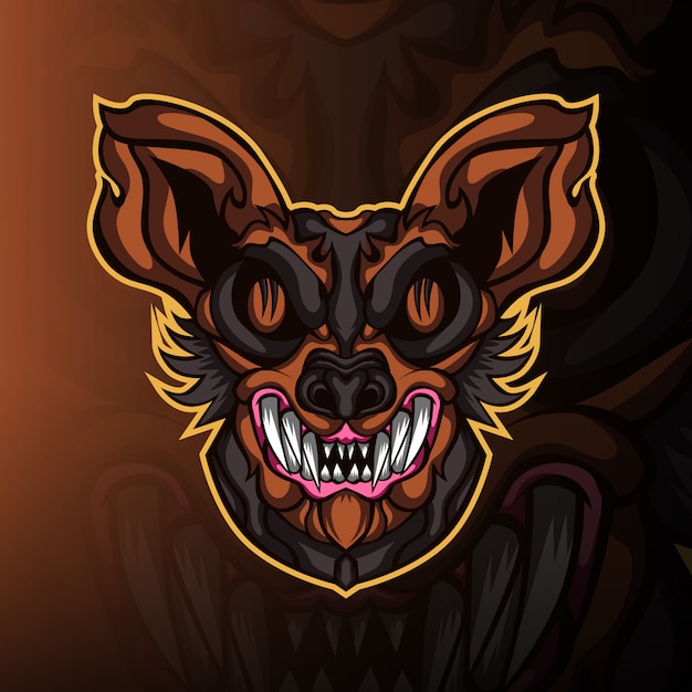 Wild crazy cat gaming mascot logo