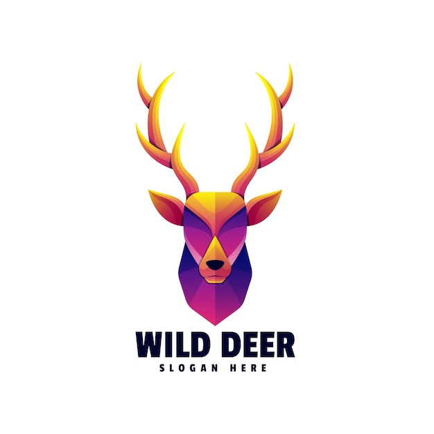 Wild Deer Colorful Logo Design