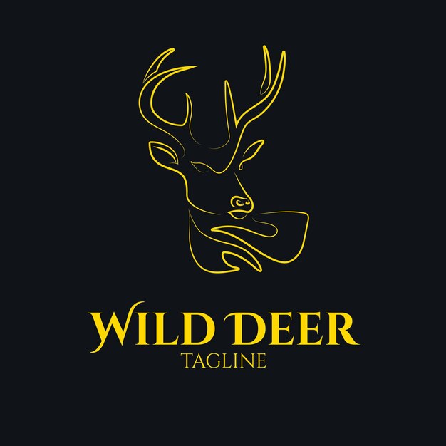 Premium Vector | Wild deer vector logo design