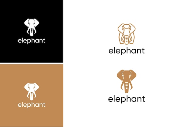 wild dier eenvoudig groot olifant logo-ontwerp