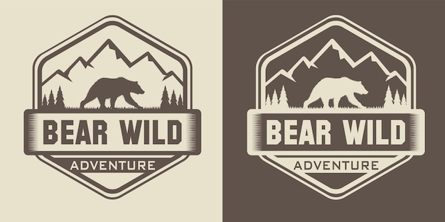 Vector wild dier logo badge