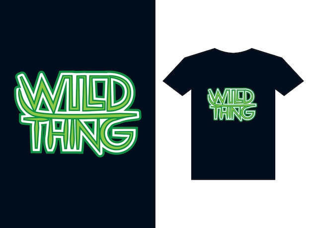 Wild ding typografie t-shirt ontwerpconcept