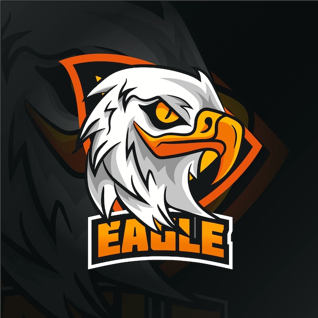 Wild eagle mascot logo