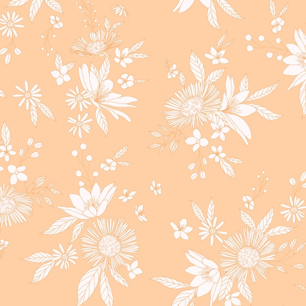 Wild floral bunch pattern