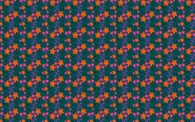 Vector wild flowers seamless pattern design