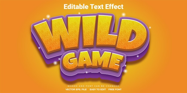 Wild game text effect