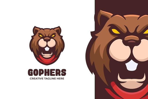 Wild gophers e-sport mascotte logo