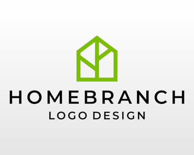 Wild home forest nature leaf logo design.