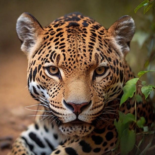 Wild jaguar animal template