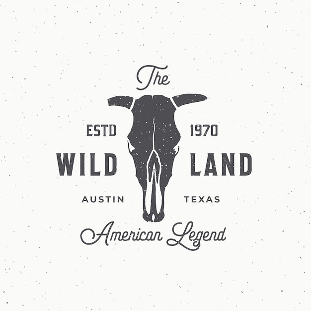 Wild Land Abstract  Sign, Symbol or Logo Template.