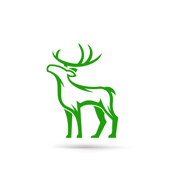 Vector wild life deer illustration art