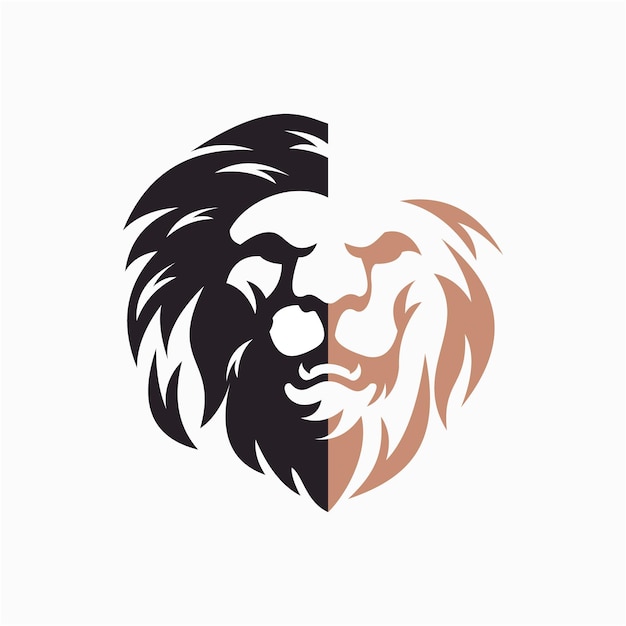 Vector wild lion logo