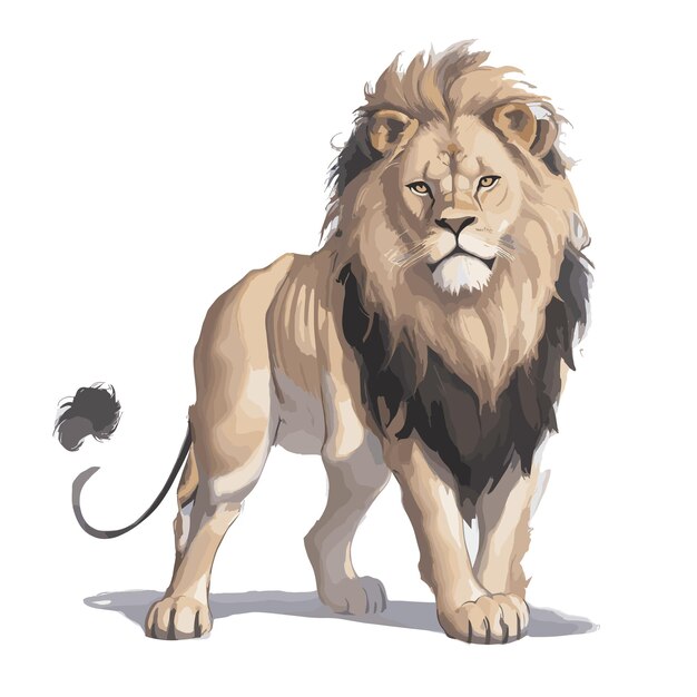 Vector wild lion vector drawing volledig aanpasbaar en gratis bewerken