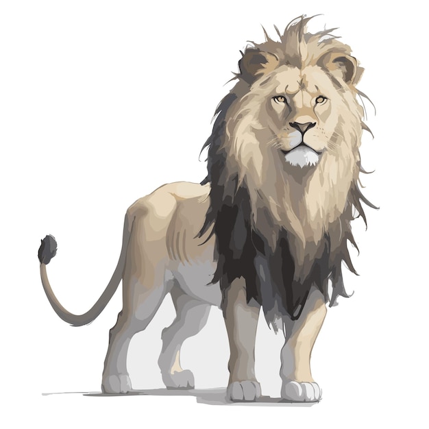 Wild Lion Vector Drawing Volledig aanpasbaar en gratis bewerken