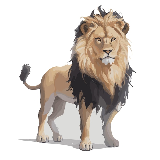 Wild Lion Vector Drawing Volledig aanpasbaar en gratis bewerken